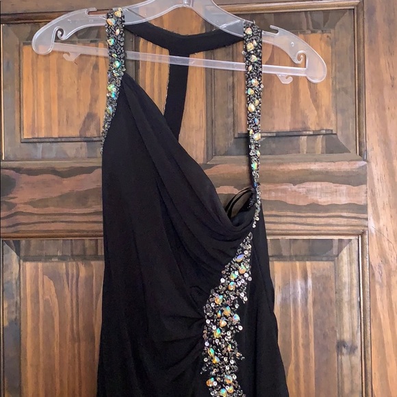Dancing queen black night dress with sequins - Picture 2 of 5